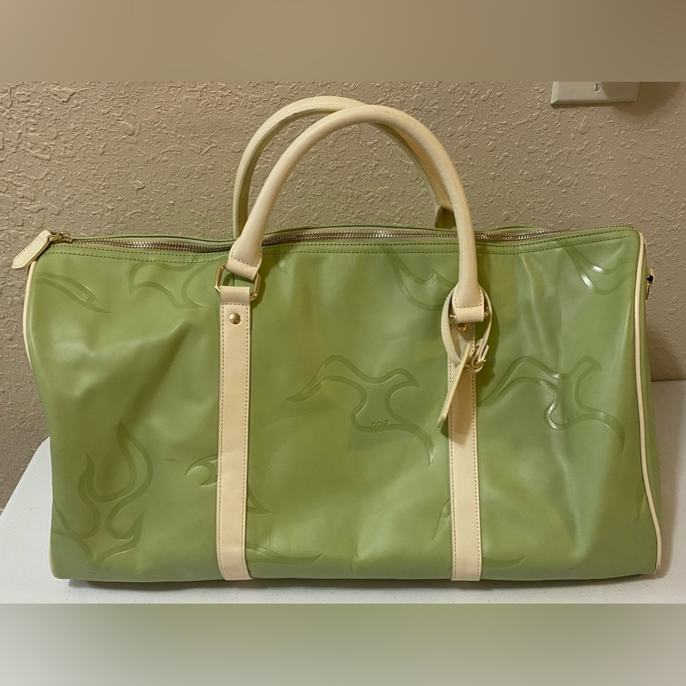 Used Golf Wang - Fleur Embossed Flame Green Sage Duffel Bag